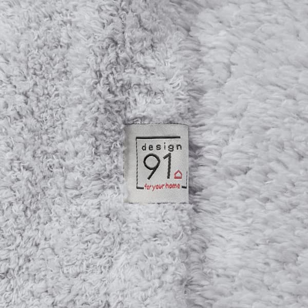 LORI tæppe 70x160 Design91 sølv blødt og luftigt