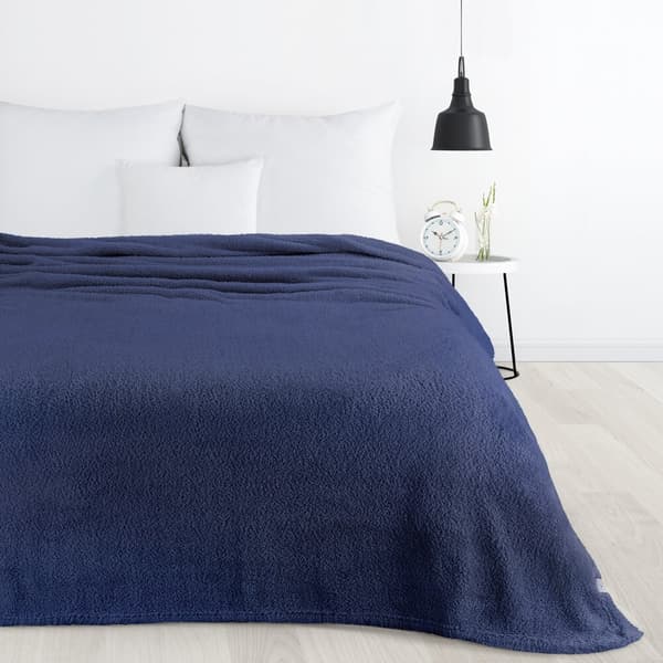 LORI tæppe 70x160 Design91 marineblå blød og luftig