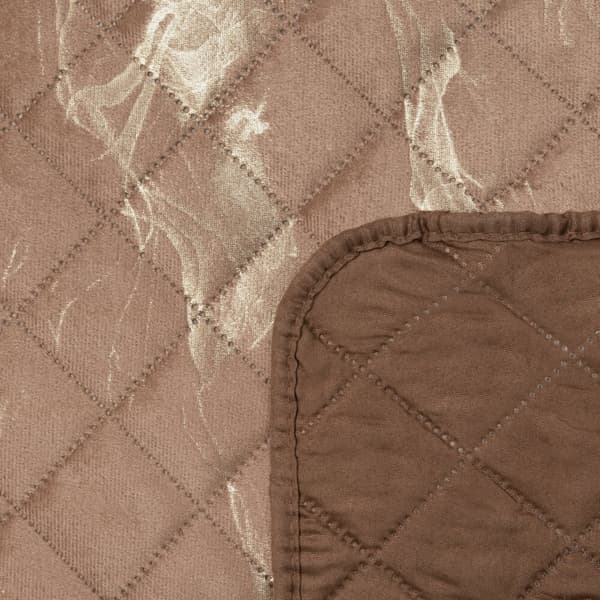 Dekorativt överkast LUIZ 220x240 mörkbeige