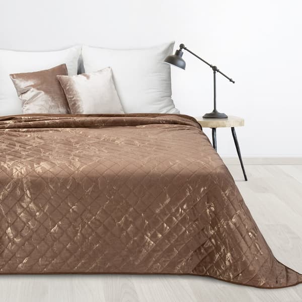 Dekorativt överkast LUIZ 220x240 mörkbeige