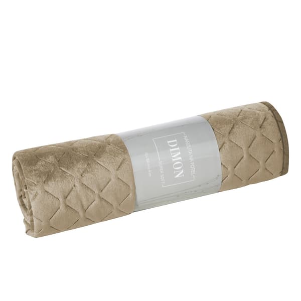 DIMON dekorativt överkast 70x160 mörkbeige