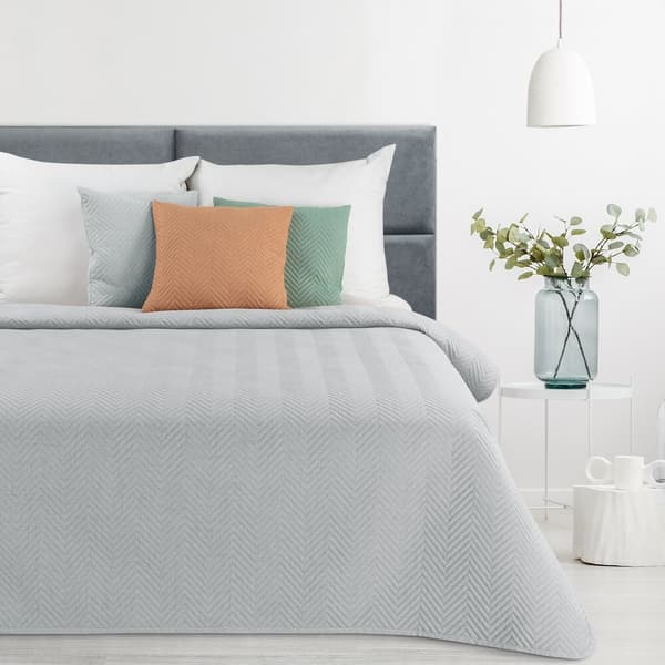 Dekorativt LINEN överkast 200x220 silver
