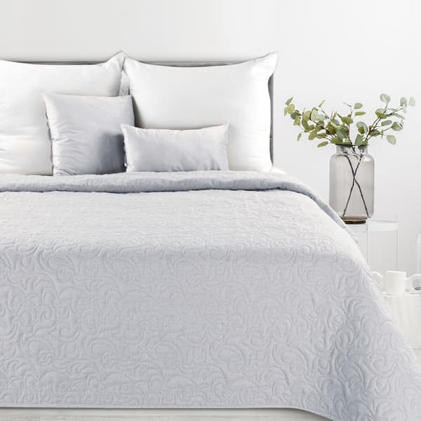 Dekorativt LINEN överkast 220x240 silver