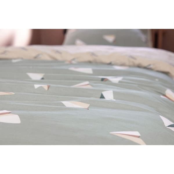 Duvetset alla mått "Petits Papiers" Vändbar 100% Bomull / 57 Trådar/cm² - - Duvetset 140 x 200 cm + 1 Kuddöverdrag