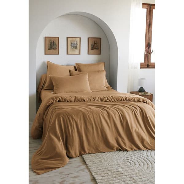 Duvetöverdrag "Lysandre" alla dimensioner "Lyocel" Fjärilseffekt - Lysandre Camel - Duvetöverdrag 240 x 220 cm - Lysandr
