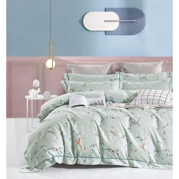 Sängkläder "Dubbeltryck" percale av 100 % kammad bomull 80 trådar/cm² för säng 160 till 180 King Size - Sängkläder 260 TA-23-25
