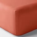 Miniatyrbild 2 av 4: Komplett paket för påslakan i kammad percale bomull "Julian" alla mått Ren bomull - Julian Terracotta - Paket 3 delar för