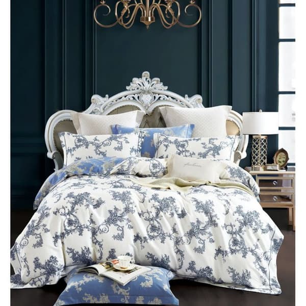 Täcke "Dubbeltryck" av 100% kammad percale bomull 80 trådar/cm² för säng 160 till 180 King Size - Set 260 TA-18-25