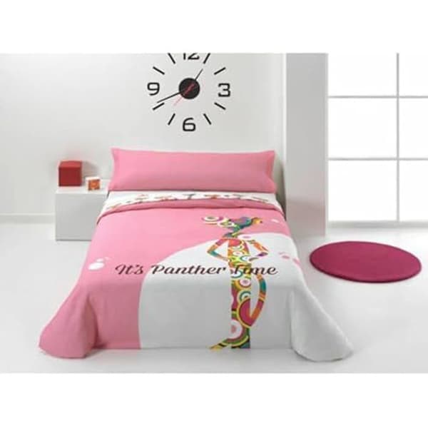 Hosteline Pink PANTER PP sängkläder set för 90cm säng - Flerfärgad