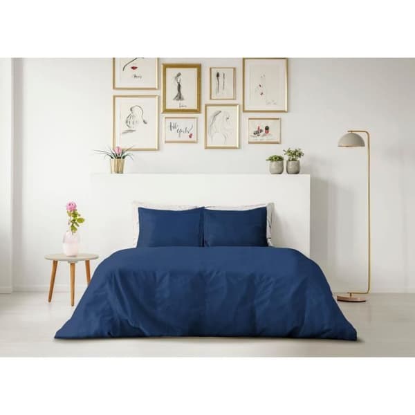 HÄRLIGT HEMMATÄKNE - 220x240 cm - 100% BOMULL - BLÅ