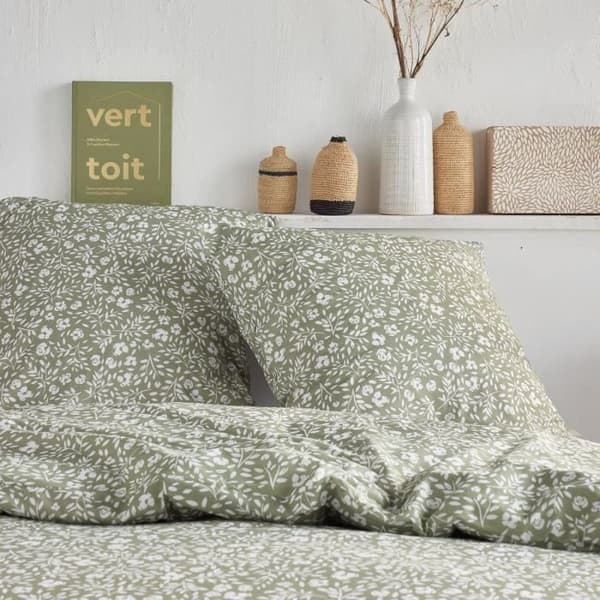 Sängkläder - TODAY Crazy - Blommönster - 2 personer - 220 x 240 cm - Grön