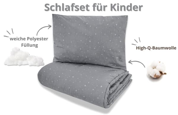 Barntäcke utan överdrag 100x135 cm - Bomullsfilt och kuddeset för baby, barnfilt 100x135 och kudde 60x40 - Täcken barntäcke