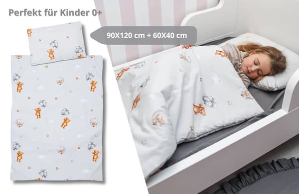 Barntäcke utan överdrag 90x120 cm - Bomullsfilt och kuddeset för baby, barnfilt 90 x 120 och kudde 60 x 40 - Täcken barntäcke