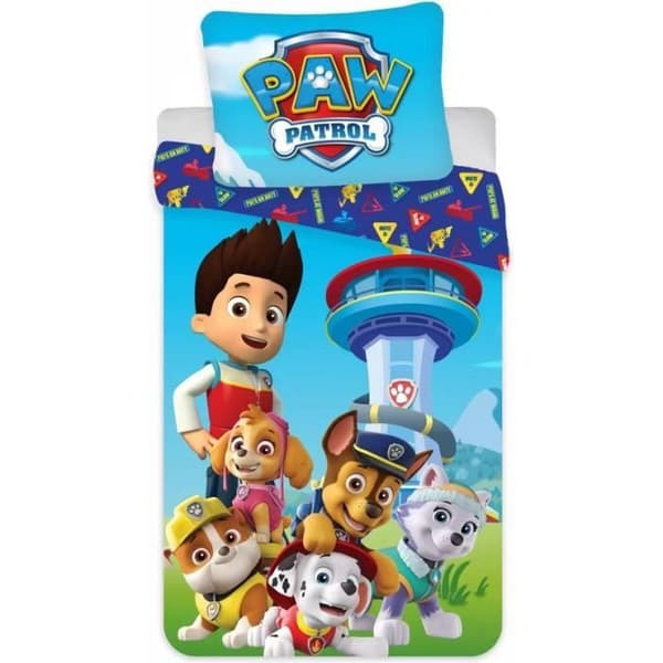 Paw Patrol Barnbäddset - Team Ryder - Påslakan 140x200 cm - Örngott 63x63 cm