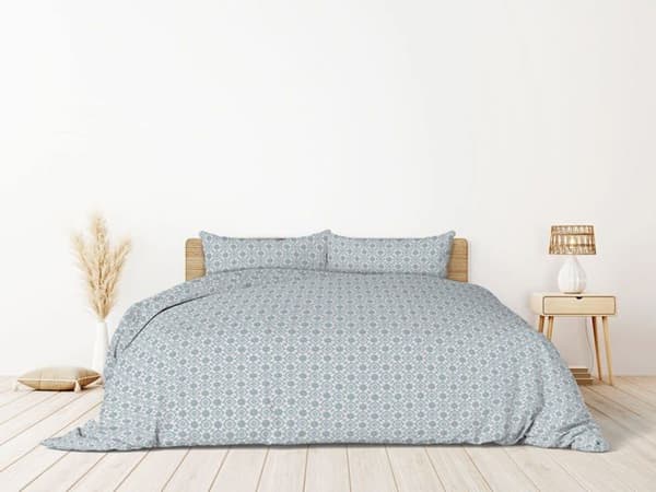 Mb home italy - B-CP-PC-2P-09-FLOYDACQUA - Italienskt sänglinne, "Printed Colors" påslakan, Floyd Water Green, 2 platser
