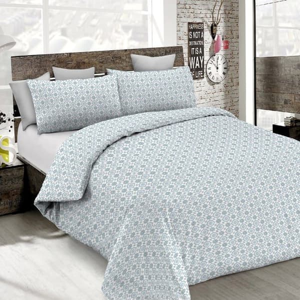 Mb home italy - B-CP-PC-2P-09-FLOYDACQUA - Italienskt sänglinne, "Printed Colors" påslakan, Floyd Water Green, 2 platser