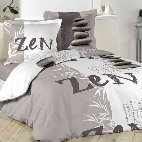 Påslakanset - DOUCEUR D'INTERIEUR - ZEN PEBBLES - 100% bomull - 240x220
