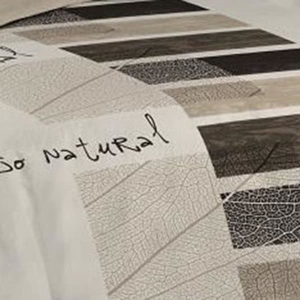 Påslakanset - Så naturligt - 240 x 260 cm - Brun färg - Naturfiber