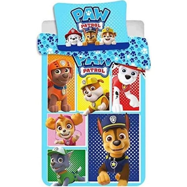 Sängkläder - Jerry Fabrics - Paw Patrol - 100% bomull - 100 x 135 cm - Barn