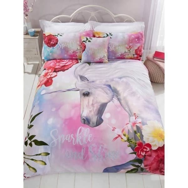Sparkle unicorn påslakan och örngott