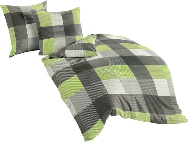 Påslakan - påslakan och örngott Bierbaum - 645207 - Sängset, Bomull, Kiwi, 155x220
