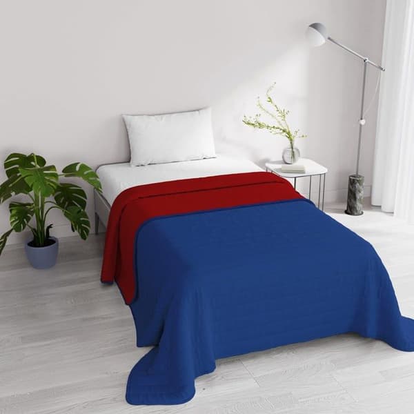 Elegant påslakan - Q-EL-royal/rosso-1PM - sommartäcke, Royal/Röd, 220x270 cm