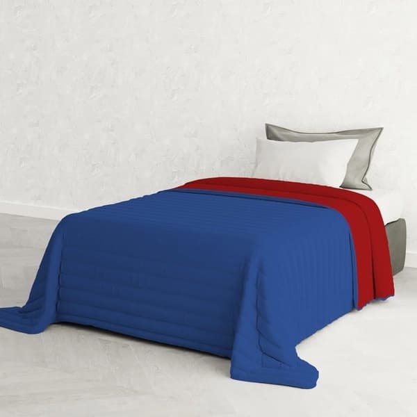 Elegant påslakan - Q-EL-royal/rosso-1PM - sommartäcke, Royal/Röd, 220x270 cm