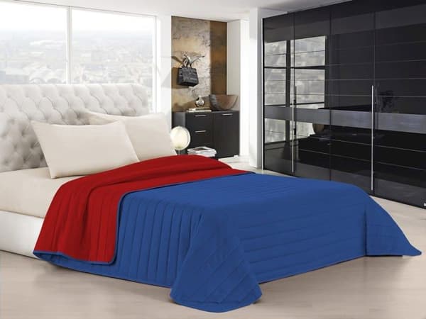 Elegant påslakan - Q-EL-royal/rosso-1PM - sommartäcke, Royal/Röd, 220x270 cm
