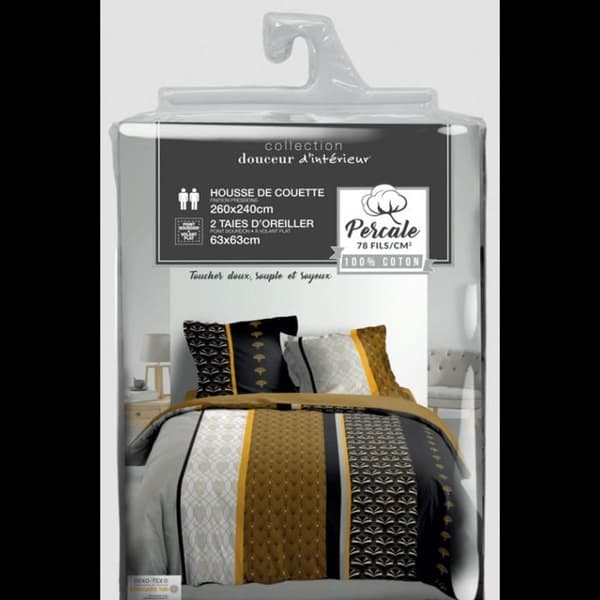 Sängkläder - Smarty - 260x240 cm - 100% bomull - 3 delar - Multifärgad