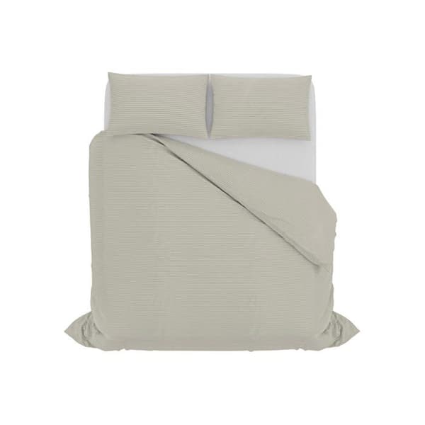 Satin - CP-ST-panna-2P - Italienskt sänglinne CP-ST-2P Stripes Påslakan, polyester, kräm, 2 enkel
