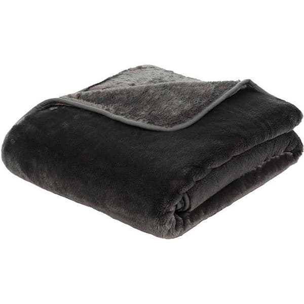 Gözze Cashmere Feeling Filt, Polyester, Antracit, 180 x 220 cm - 40128-91-180220