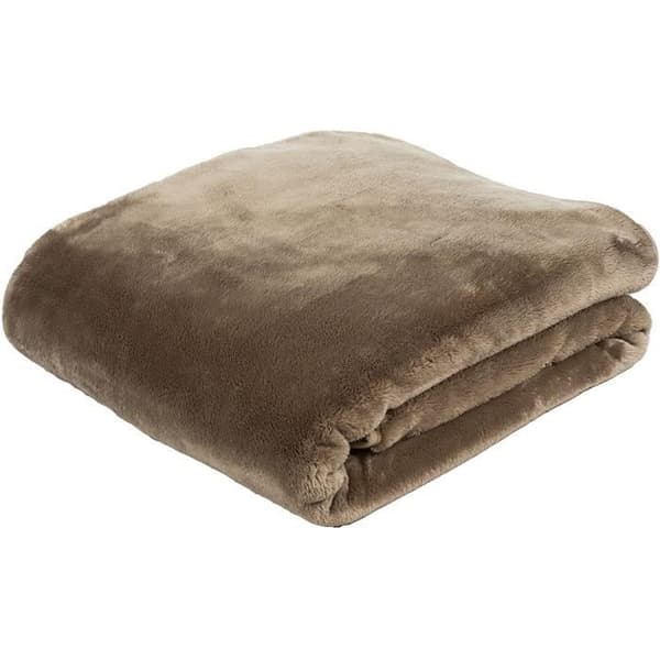 Gözze Cashmere Feeling Filt, Polyester, Taupe, 130 x 170 cm - 40128-71-130170