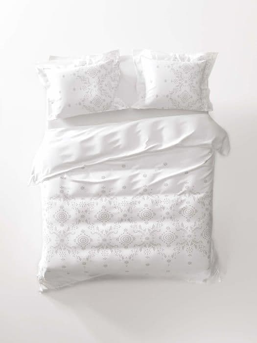 Påslakan Gul - HNLY44-01-DBO 200 - Nani Påslakan, 100 % Percal bomull, Vit, 200 x 220 Cm, 1,0 Styck