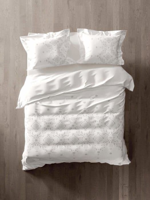 Påslakan Gul - HNLY44-01-DBO 200 - Nani Påslakan, 100 % Percal bomull, Vit, 200 x 220 Cm, 1,0 Styck