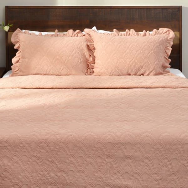Påslakanset - Deco mex påslakan och örngott - PBARTICHOKE - 100% bomull, Jacquard modell, Rosa, 240 x 260 cm