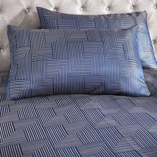 Laurence llewelyn-bowen - PAONY31PPL - Palladio - Jacquardsängset - King size-säng i marinblått