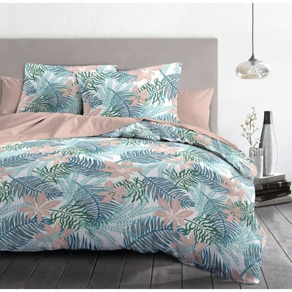Påslakanset i 100 % bomull - Rosa - 220x240 cm - AMAZONIE