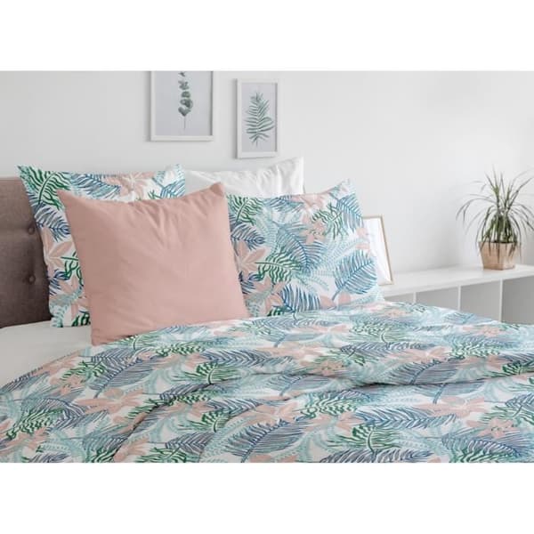 Påslakanset i 100 % bomull - Rosa - 220x240 cm - AMAZONIE