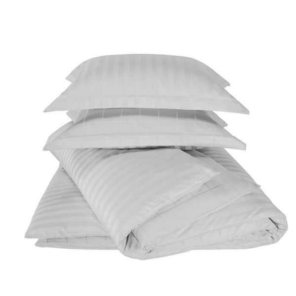 Duvetöverdrag - De Witte Lietaer - Zygo - 200x220 cm - Satin 100% bomull - Grå
