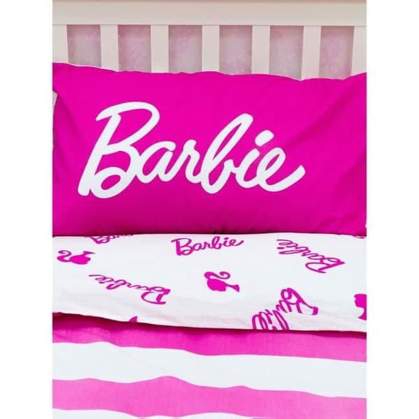 Påslakan och örngott set - BARBIE - Söt - Vändbar - Hållbar bomull - 135x200 cm