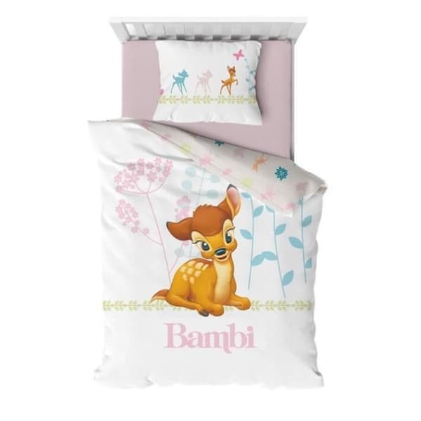 Påslakan - Carbotex - Bambi - 100 x 140 cm - Bomull - Dubbelsidigt tryckt