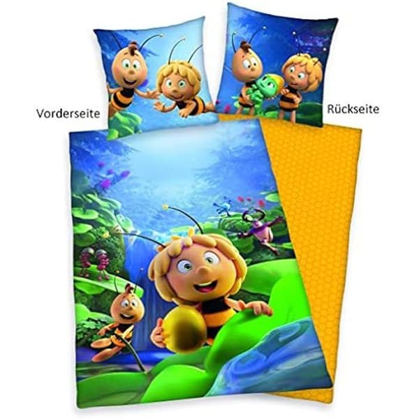 Sängkläder - Herding - Maya l'Abeille - Vändbar - 100% Bomull - 80x80 cm & 135x200 cm