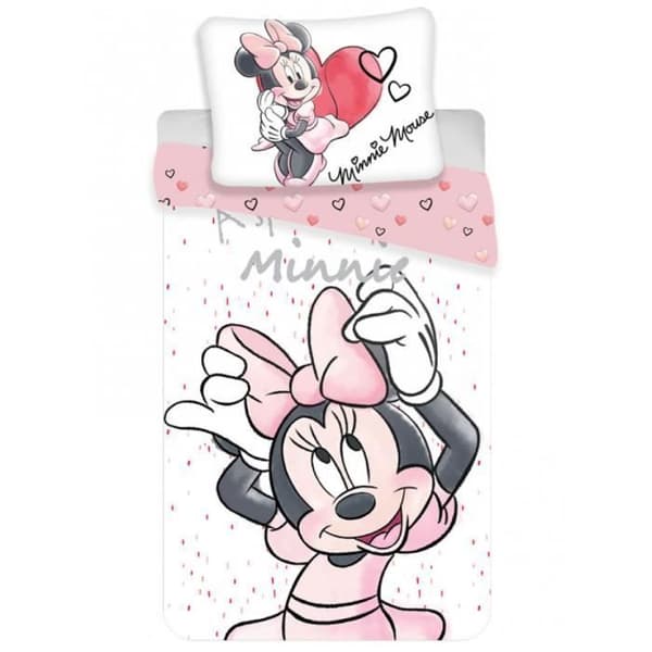 Sängkläder - DISNEY - Minnie Vit - Reversibel - 100% bomull - 140x200cm