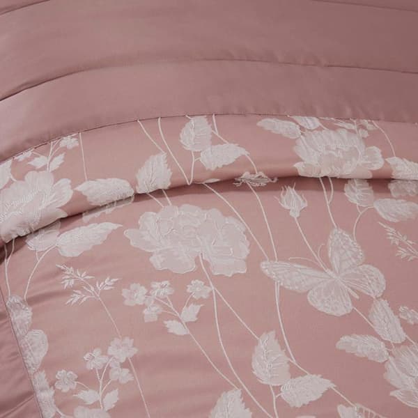 Emma Barclay - BMDDBBLUS - Butterfly Meadow Dubbelsängsset i Jacquard, Polyester, Rosa