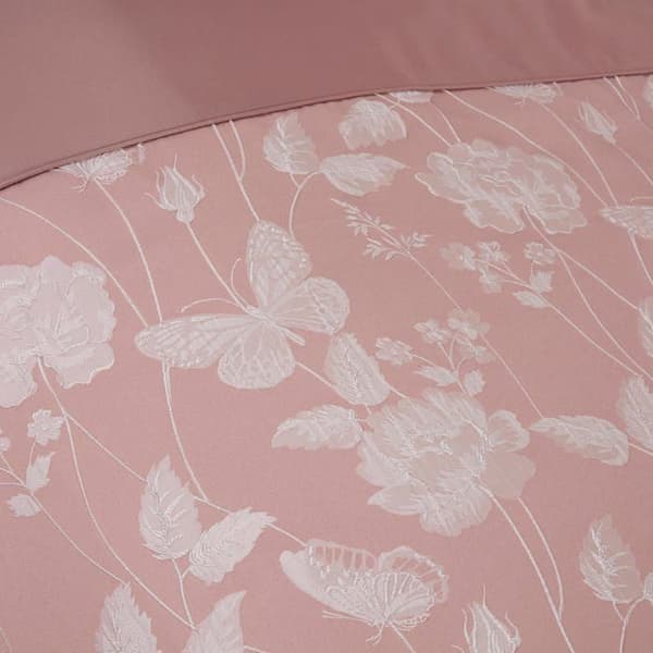 Emma Barclay - BMDDBBLUS - Butterfly Meadow Dubbelsängsset i Jacquard, Polyester, Rosa