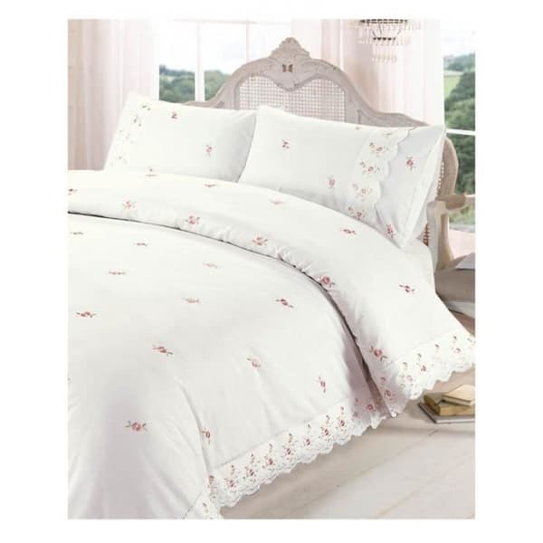 Sophie floral cream dubbelt påslakan och örngott set