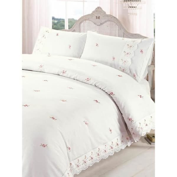 Sophie floral cream dubbelt påslakan och örngott set
