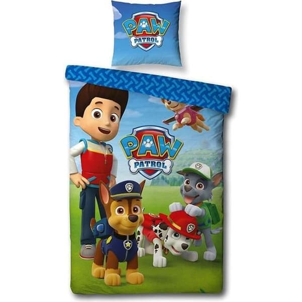 Sängkläder - Paw Patrol - Påslakan 140x200 - Örngott 63x63 - 100% polyester - Barn