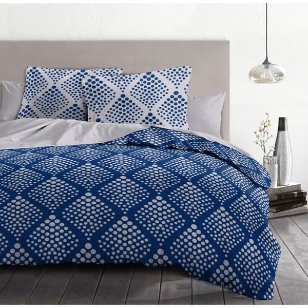Dynebetræk 240x260 cm HOME LINGE PASSION FIBULA: Dynebetræk + 2 pudebetræk - 100% bomuld, trådtæthed 57 - Blå