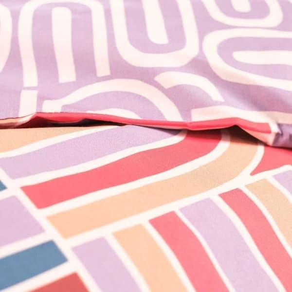 Bäddset - TODAY - Sunshine - 2 personer - 260x240cm - Bomull - Rosa